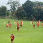 Entrenamiento de Barcelona al mando de César Farías.
