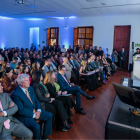 Diego Ordóñez, presidente del Colegio de Arquitectos de Pichincha, en la presentación de la Bienal de Arquitectura 2026.