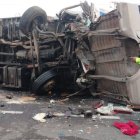 Siniestro de tránsito provocó cierre vial en la Panamericana Sur, cantón Mejía