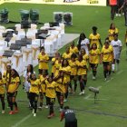 El equipo femenino de Barcelona SC fue uno de los reconocidos por la afición.