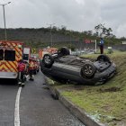 Este lunes 2 de febrero se registró un siniestro de tránsito en el Km. 5 de la vía a Collas.