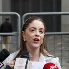 La asambleísta Mónica Palacios llegó este 2 de febrero de 2026 a la Fiscalía.