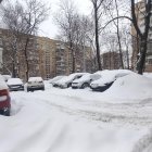 Imagen de una copiosa nevada en Moscú.