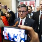 El presidente republicano de la Cámara de Representantes, Mike Johnson en el Capitolio de Estados Unidos en Washington, DC, EE.UU., el 3 de febrero de 2026.