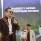 Referencial. El presidente Daniel Noboa en un evento en Pichincha, en enero.