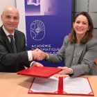 Firma de la Declaración de Intención entre las academias diplomáticas de Ecuador y Francia para cooperación académica.