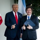 El presidente de Estados Unidos,Donald Trump y de Argentina, Javier Milei.