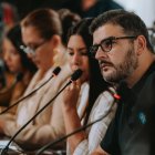 El alcalde de Guayaquil, Aquiles Álvarez, en sesión del Concejo Cantonal.