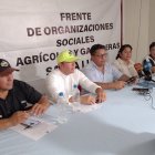Los líderes de los agricultores de arroz que presentaron un manifiesto con cuatro puntos, que esperan ser atendido por el presidente Daniel Noboa.