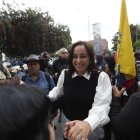 Gabriela Rivadeneira respalda al alcalde Aquiles Álvarez.