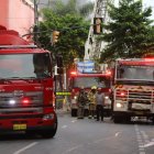 El incendio de gran magnitud registrado en las calles Eloy Alfaro y Cuenca.