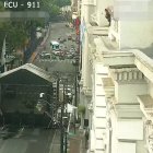 Tarima instalada en la calle Malecón.