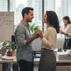 Referencial. Una pareja ecuatoriana encontró el amor en su lugar de trabajo, reflejo de cómo las relaciones laborales también marcan la vida cotidiana, según estudio de Multitrabajos.