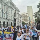 La marcha a favor de Aquiles Álvarez se registró este jueves 12.