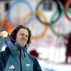 Lucas rompió en llanto tras colgarse la medalla. Hace historia para Brasil en estos Juegos.