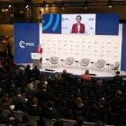 La Alta Representante Europea para Política Exterior y de Seguridad, Kaja Kallas, interviene durante la 62.ª Conferencia de Seguridad de Múnich.