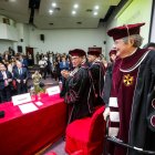 Universidad de San Martín de Porres distingue trayectoria al exmandatario ecuatoriano, Guillermo Lasso.