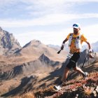 El ecuatoriano ultramaratonista en una de sus más recientes pruebas en las montañas.