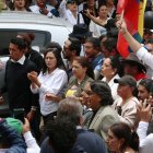 La prefecta de Pichincha, Paola Pabón, encabezo la marcha el pasado 3 de marzo de 2026.