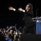 El presidente argentino, Javier Milei, participa este sábado 14 de marzo de 2026, en el Madrid Economic Forum en Madrid.