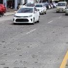 Los trabajos en la avenida Rodolfo Baquerizo Nazur incluyen el reemplazo del hormigón, que presenta algunos baches.