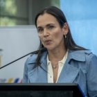 Inés Manzano, ministra de Energía y Ambiente, durante una intervención sobre la situación del sistema eléctrico nacional.