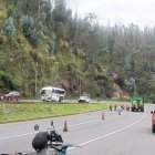 Tres carriles de la avenida Simón Bolívar se cerraron por trabajos en el sector de Guápulo, nororiente de Quito.