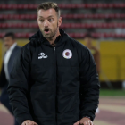 Juan Grabowski, ex director técnico de El Nacional, durante un entrenamiento.