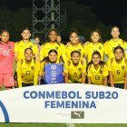 La selección de Ecuador que está en el Sudamericano femenino Sub 20.