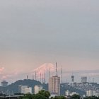 El nevado Chimborazo fue visible la tarde de este miércoles 18 de marzo desde ciudades como Guayaquil y Samborondón.