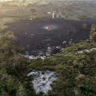 Área afectada por un volcán de lodo luego de una erupción en San Juan de Urabá, Colombia, el 26 de febrero de 2026.