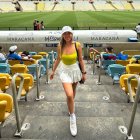 Allisson Dabas en su más reciente visita al mítico estadio Maracaná, en Rio de Janeiro, Brasil. Saberse las ‘mañas’ para conseguir boletos baratos es una de sus claves.