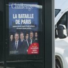 En la imagen, carteles electorales de las elecciones municipales en París, que se celebran los 15 y 22 de marzo.