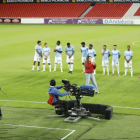 Jugadores de Universidad Católica se presentaron en el estadio Rodrigo Paz Delgado.