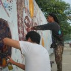 Mural pintado en la edición 2025 de la residencia.