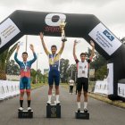 Alejandro Pita, del Extreme Riders Cayambe (i) y Anthony Coque (Team Best PC) completaron el podio del Interclubes