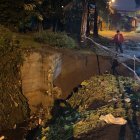 La quebrada el Payaso, en Tumbaco, se desbordó.