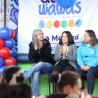 María Fernanda Racines, vicealcaldesa de Quito (izq.), en uno de los Quito Wawas. Según el Municipio, estos y otros centros corren el riesgo de desaparecer si se aprueba el proyecto de Ley de gasto de los GAD. (Foto referencial)