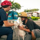 Las mascotas también recibieron atención veterinaria.