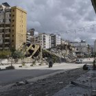 Resultado de los bombardeos israelíes en Dahye, los suburbios al sur de Beirut, donde los ataques han continuado de forma diaria desde el inicio de la ofensiva israelí.