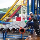 Trabajos que se realiza Petroecuador en el campo Pucuna.