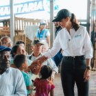 Marcela Aguiñaga en recintos de Durán