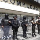 La fuerza pública custodió el Complejo Judicial Norte de Quito, la mañana de este lunes 2 de marzo.