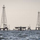 Unas plataformas que permiten la extracción de petróleo.