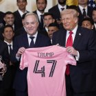 El presidente Trump recibe a la plantilla del Inter Miami, campeones de la MLS, en un acto histórico en Washington.