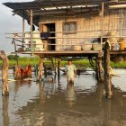 Uno de los recintos de Daule que está afectado por la inundación.
