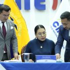 Diana Atamaint preside el Consejo Nacional Electoral.
