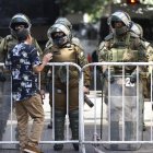 Carabineros de Chile resguardan las calles. Hubo protestas esta semana por acciones de Kast.