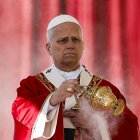 VATICAN CITY (Vatican City State (Holy See)), 29/03/2026.- Pope Leo XIV celebrates the Holy Mass of Palm Sunday in Saint Peter's Square, Vatican City, 29 March 2026. (Papa) EFE/EPA/ANGELO CARCONI