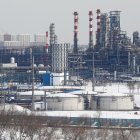 Una refinería de petróleo en Rusia. La capacidad de refinar petróleo de Rusia había caído en un 12 % a finales de marzo, según los servicios de seguridad ucranianos.